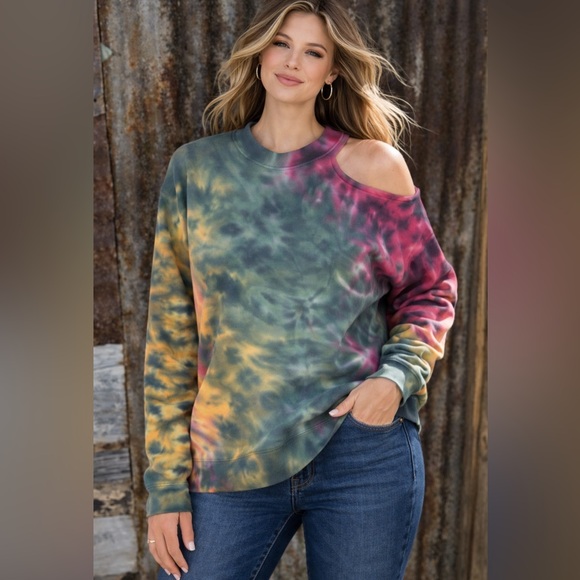 525 America Tops - 525 America  Tie-Dye Crewneck Sweatshirt- Size Large